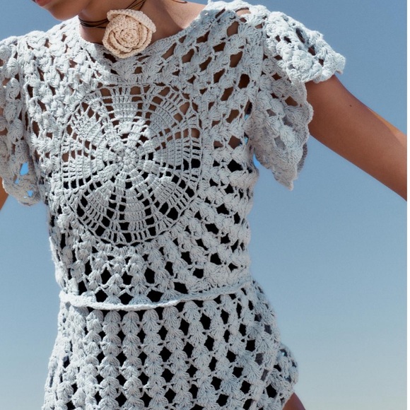 Zara Tops - ZARA CROCHET KNIT TOP